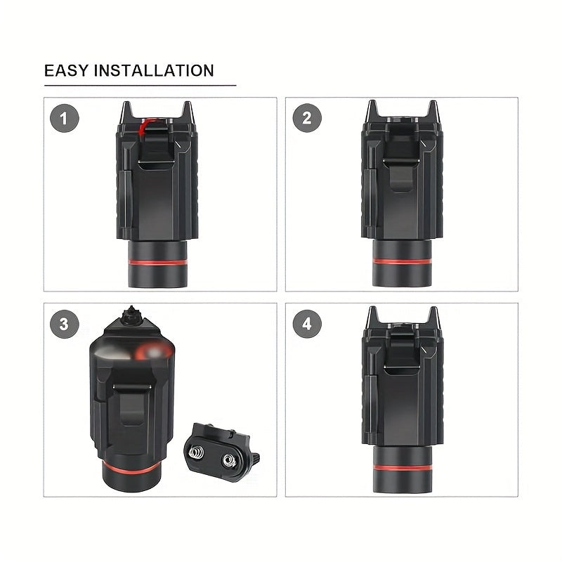 5038 Laser Sight Compact Aluminum Alloy Red/Green Laser Adjustable Picatinny Rail Mount Tactical Aiming for Hunting Shooting