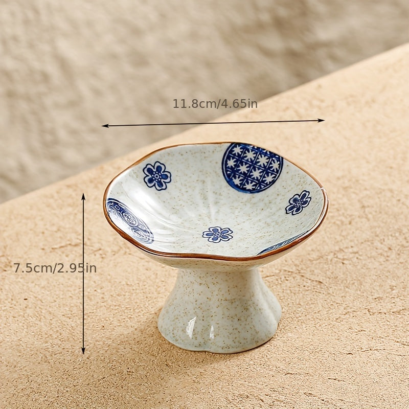 1pc Pedestal Bowl, Tall Fruit Bowl Multi-Purpose, Snack Dish, Appetizer Plate/ Fr: 1pc Bol sur pied, Coupe à fruits sur pied polyvalente, Plat à apéritif, Plat à snacks
