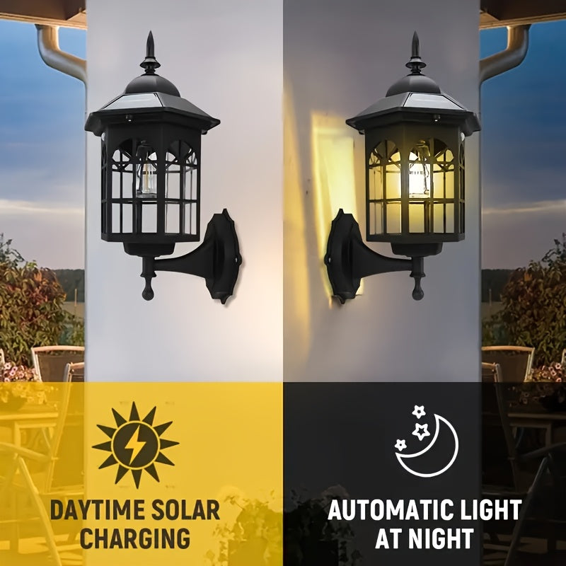 Solar Sensor Wall Light - For Garden Courtyard Decoration