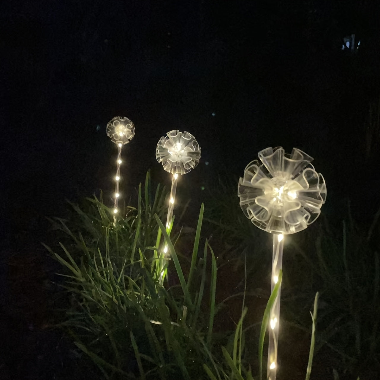 Solar Transparent Tube Five-in-One Hydrangea Ground Stake Light