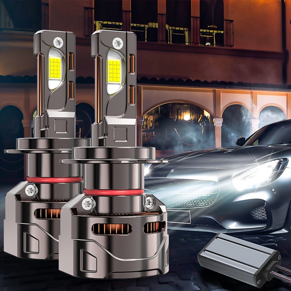 2Pcs H11 LED Headlight Bulbs. H11 Super Bright LED Headlight Bulbs, 380W High Power, 7500K Color Temperature. Compatible with H1, H4, H7, H11 Sockets. Improves Night Driving Safety. 900% Brightness Increase, Compatible with 9005 HB4