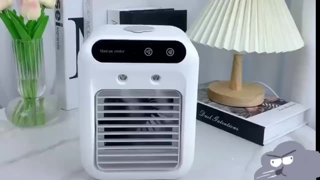 USB Rechargeable Mini Air Cooler Fan, Portable Desktop Cooling Device, Built-in Lithium Battery Wireless Design, USB Charging, Perfect for Home, Office and Dormitory