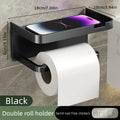 1pc Bathroom Shelf / Toilet Paper Holder - Wall Mount Drill Required, for Toilet & Washroom, Face Washing Storage Shelf