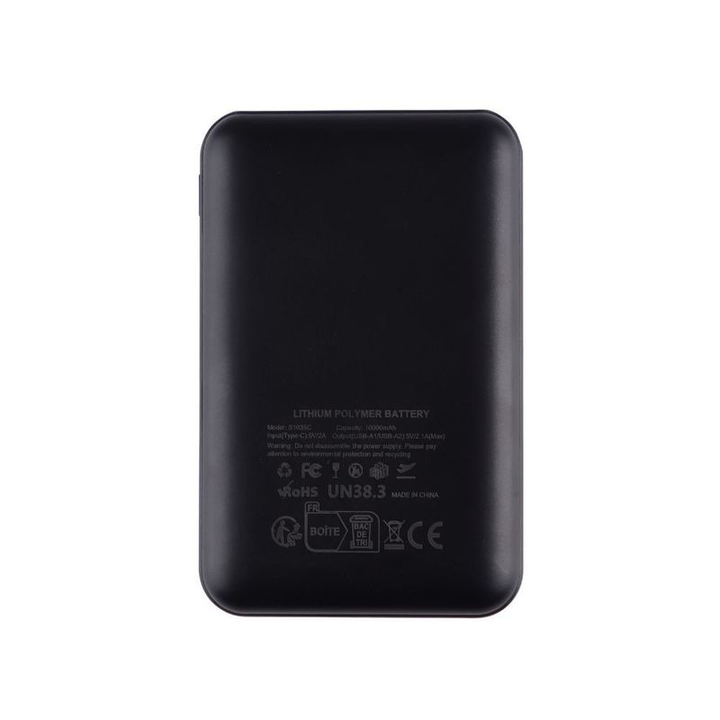 HELIOS ULTRA SLIM POWER BANK 10, 000MAH - BLACK