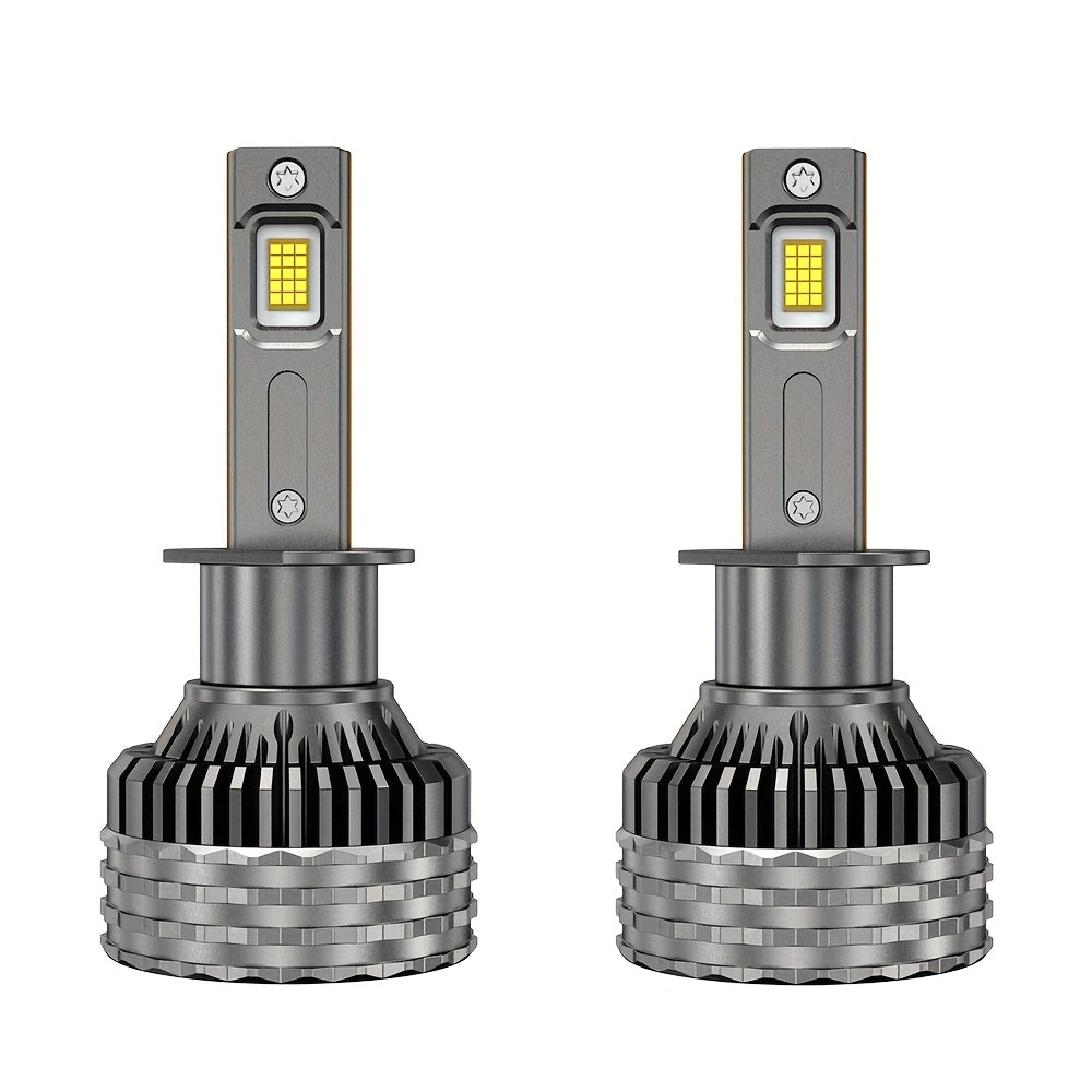 2-Pack H4 H7 LED Car Headlight Bulbs, Canbus Compatible, Including H11, H1, H3, HB3 9005, HB4 9006, 9012, Hir2 9007, and H13. Features 4 Copper Tubes, Emits 6000K White Light, for 12V Vehicles, No Battery Included