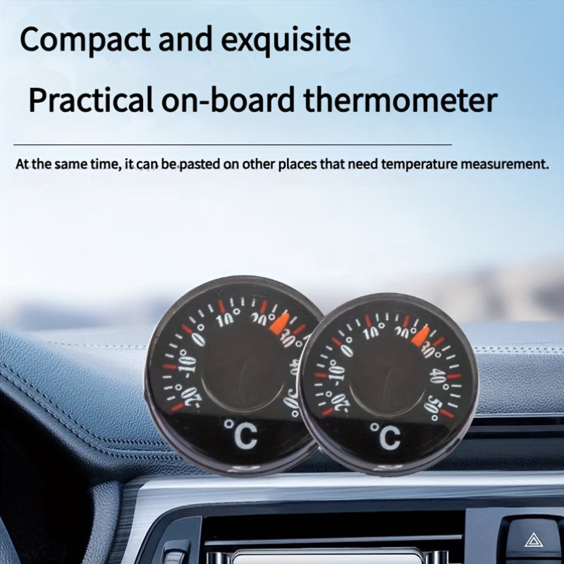 Mini Car Thermometer – No-Battery Dashboard Temperature Gauge, Easy Sticker Mounting, Battery-Free, Compact Auto Interior Decor, for Vehicle Cabin, Dashboard Decorative & Functional Accessory – For All Cars, Trucks, SUVs – Ideal Gift