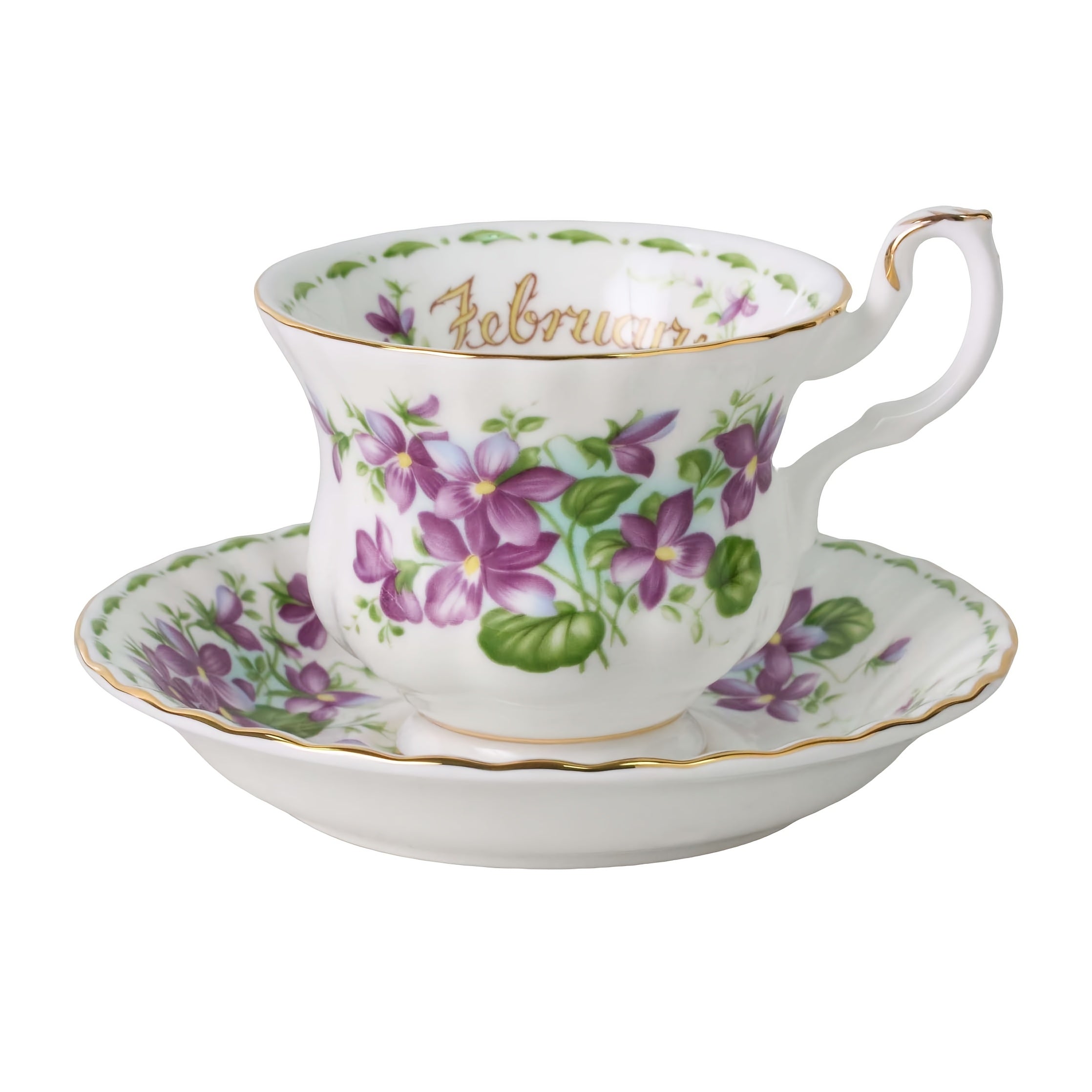 1pc Elegant Twelve Months Flower Tea Cup & Saucer, 6oz Vintage Bone China Coffee Cup & Saucer, Easy to Clean – Perfect for Afternoon Tea Parties, Birthday Parties, Birthday Gifts, Valentine‘s Day Gifts