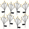 8 Pack Solar Firefly Light, Solar Courtyard Light, 8 Sets 64 LED Solar Outdoor Light, Outdoor Decorative Light, Solar Swaying Light, Firefly Light for Courtyard Pathway Outdoor Decoration, Large Bulb Solar Swaying Light, Lawn Decoration