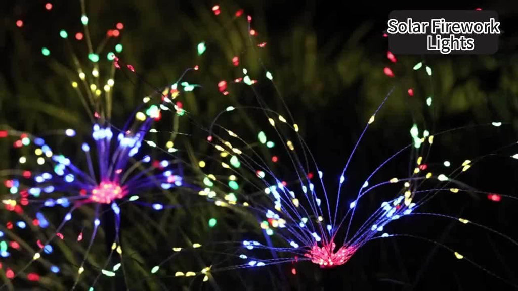 6个装 480LED，4个装 320/240LED，1个装 - 60LED 户外太阳能烟花灯，户外照明草坪灯，花园灯，8种闪烁灯光模式童话灯，适用于庭院、小路、甲板景观照明（多色，暖白）