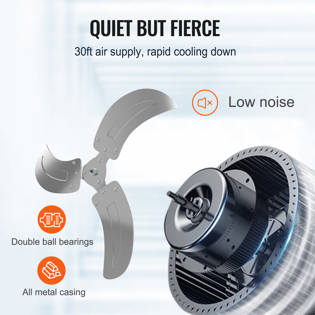VEVOR Wall Mount Fan, 1/2 Pack, 18 Inch Oscillating, 3 Speed Settings, Max 4000 CFM, Industrial Indoor Fan, Ideal for Commercial, Residential, Warehouse, Greenhouse, Workshop, Basement, Garage, Black