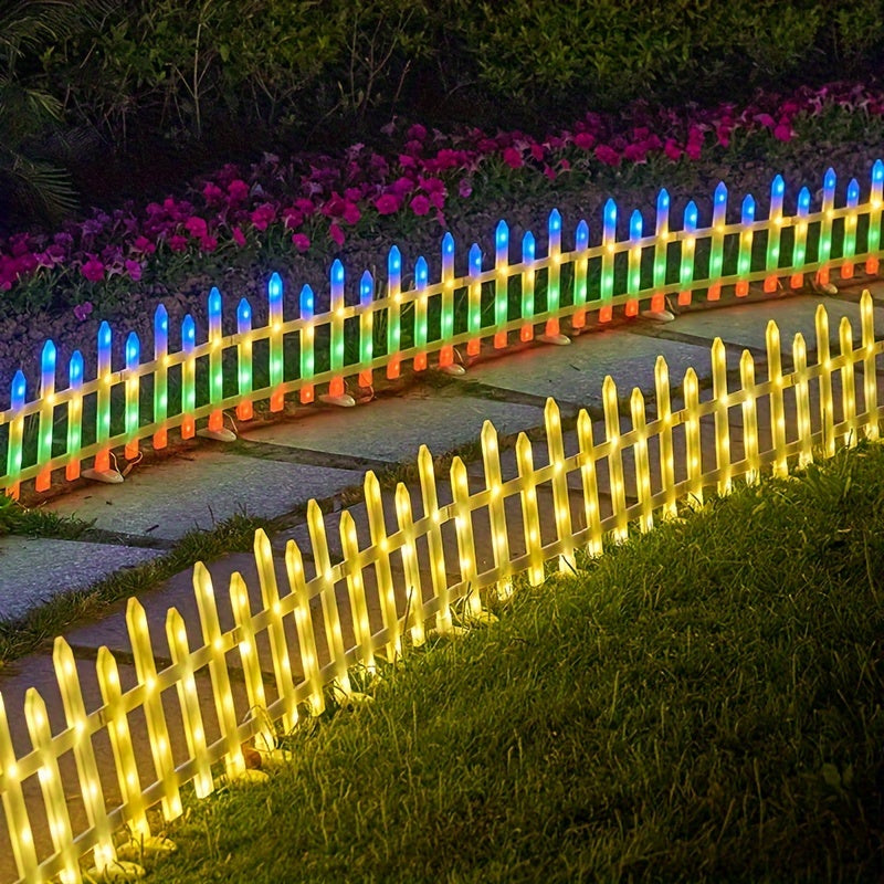 Solar Light, Courtyard Lawn Light, 5/8/10 Pack, Halloween Atmosphere Fence Light, 20 Flicker Modes, Solar 3600mAh Lithium Battery, Color/Warm Color Outdoor IP65 Waterproof, Clearance Sale