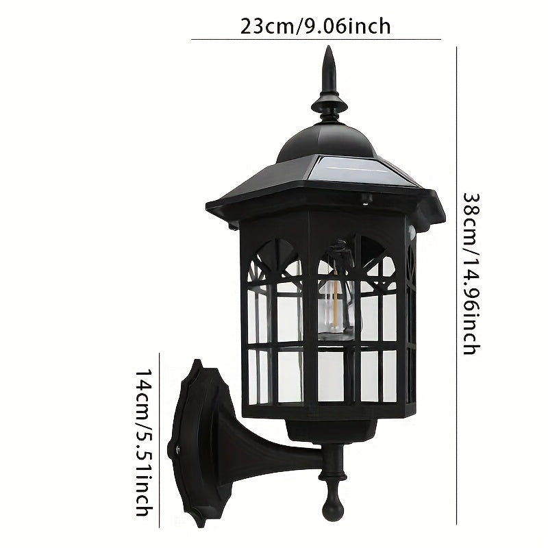 Solar Sensor Wall Light - For Garden Courtyard Decoration