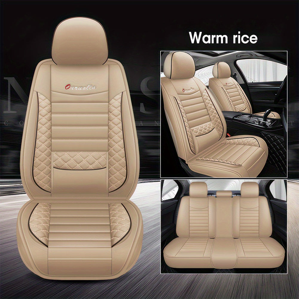 Full Coverage Car Seat Covers, Seat Covers for Sedan, SUV, Pickup Truck, Auto Seat Covers, Car Seat Cushions, 5-Seat Multi-Color Options Seat Covers