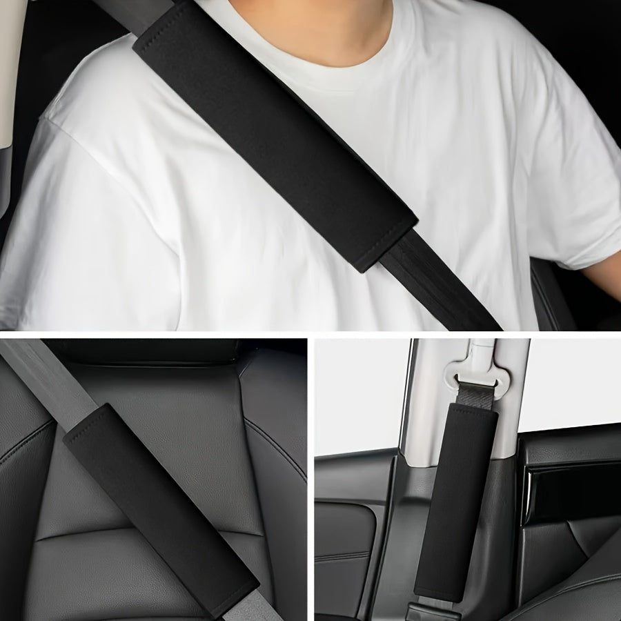 2pcs Car Ice Silk Shoulder Protector – Unisex, All-Season, Soft & Comfortable, Adds Elegance to Car Interior