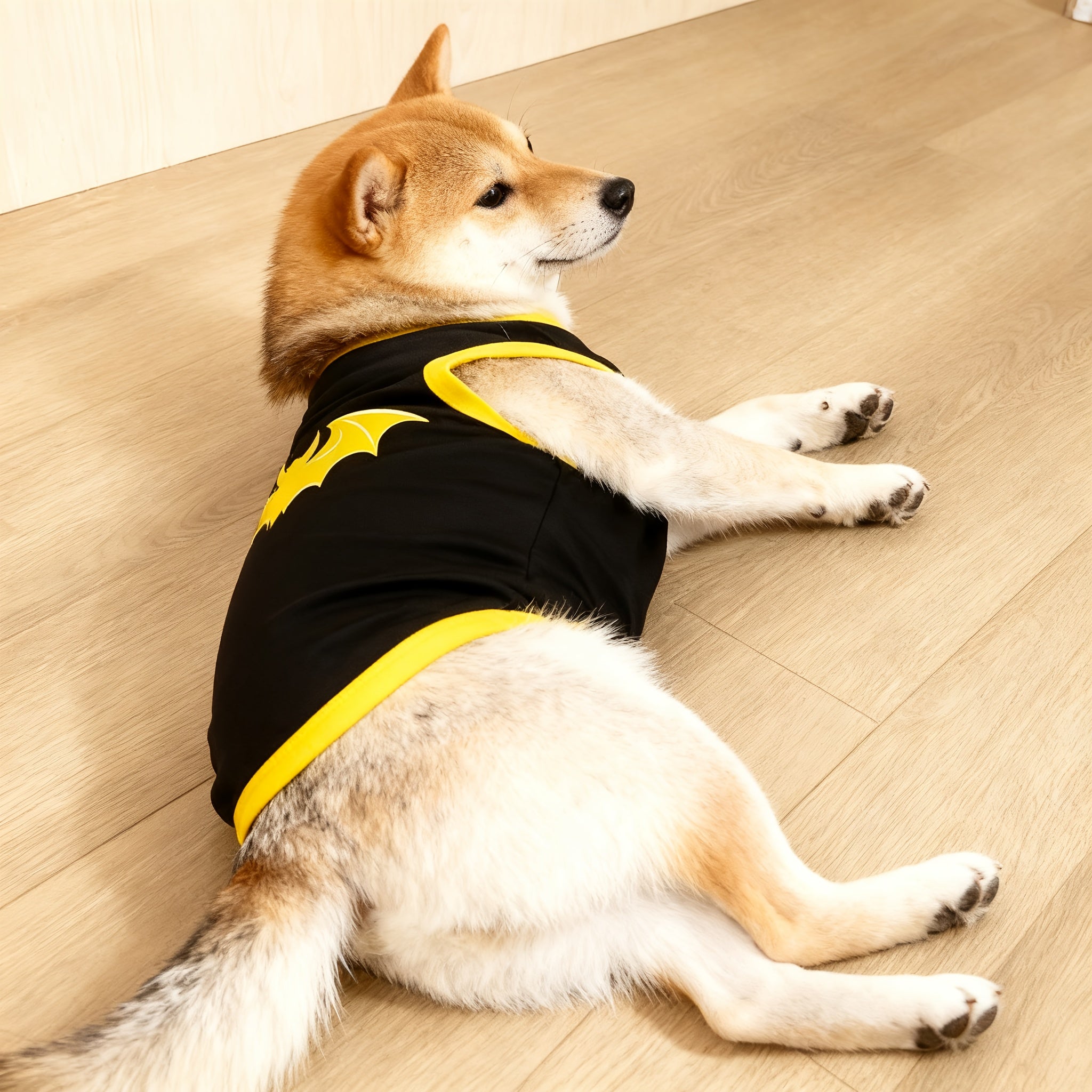 中小型犬四季通用宠物服装——柔软透气不束缚活动，蜘蛛和蝙蝠印花宠物背心，防跳蚤和减少脱毛，室内和室外使用的设计，保温和透气