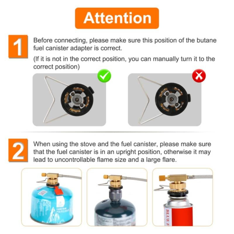 12000W Portable Camping Stove with Cassette Adapter, Windproof Outdoor Backpacking Stove with Storage Case & Igniter, Ideal for Hiking, Camping, Picnic, Backpacking