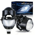 2 Pcs 2.5 Inch Bi-LED Projector Lens Universal Car Headlight Bulbs 100W 40000LM High/Low Beam 6000K LED Car Light Aspherical Lens Perfect Beam Pattern for Most Headlights