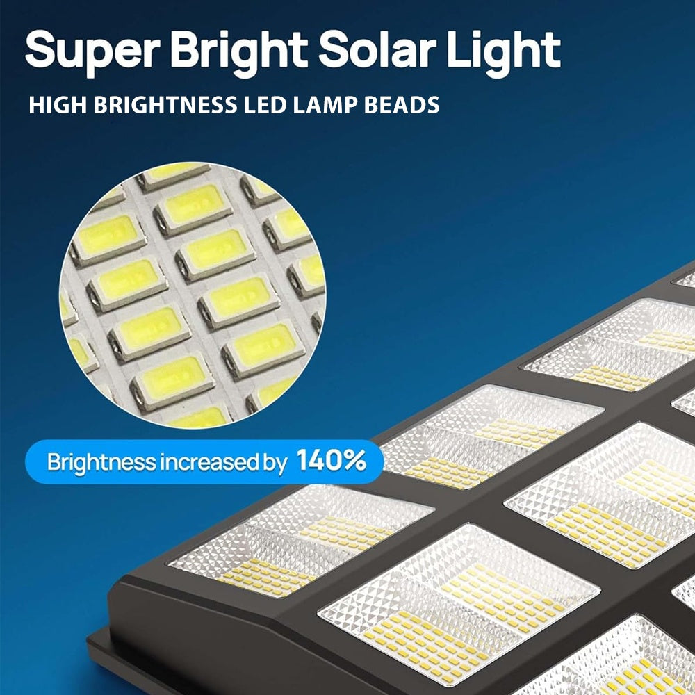 Keso Solar Street Light, Outdoor Waterproof 6500K Warm Light Auto On/Off Remote Control Sensor LED Security Light, Perfect for Garden, Courtyard, Parking Lot, 1 Pack