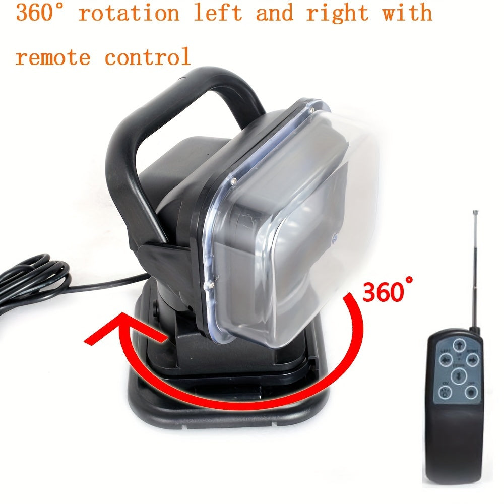 High-profile vehicle-mounted LED remote control searchlight Dragon Edition 60W high-power high-brightness work light long-distance illumination light