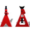 Jack Stands 3 Ton (6,000 lbs) Capacity - Heavy Duty Professional Steel with Ratcheting Self-Locking Mechanism - For Sedans, Small SUVs - Adjustable Height High Lift Range - For Garage & Workshop - Red 1 Pair
