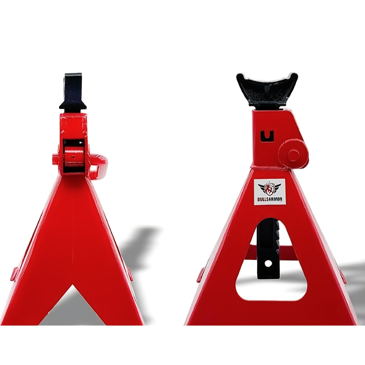 Jack Stands 3 Ton (6,000 lbs) Capacity - Heavy Duty Professional Steel with Ratcheting Self-Locking Mechanism - For Sedans, Small SUVs - Adjustable Height High Lift Range - For Garage & Workshop - Red 1 Pair