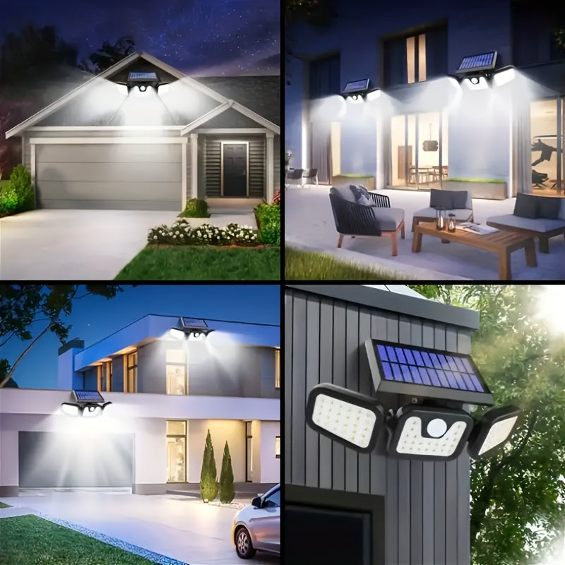 Outdoor Solar Street Light, LED Wall Light, Smart Motion Sensor Garden Light, 3 Lighting Modes, Smart Light Control, Perfect for Garden, Courtyard, Pathway, Solar Panel Light, Wall Mounted Light, Security Sensor Light, Super Bright Solar Light