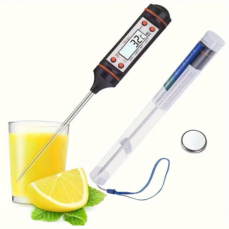 1 Piece Instant Read Meat Thermometer – Digital Thermometer for BBQ, Garden, Kitchen, Outdoor, Camping, Cooking, Grilling – For Heating Milk, Candy, Baking, and Other Kitchen Gadgets