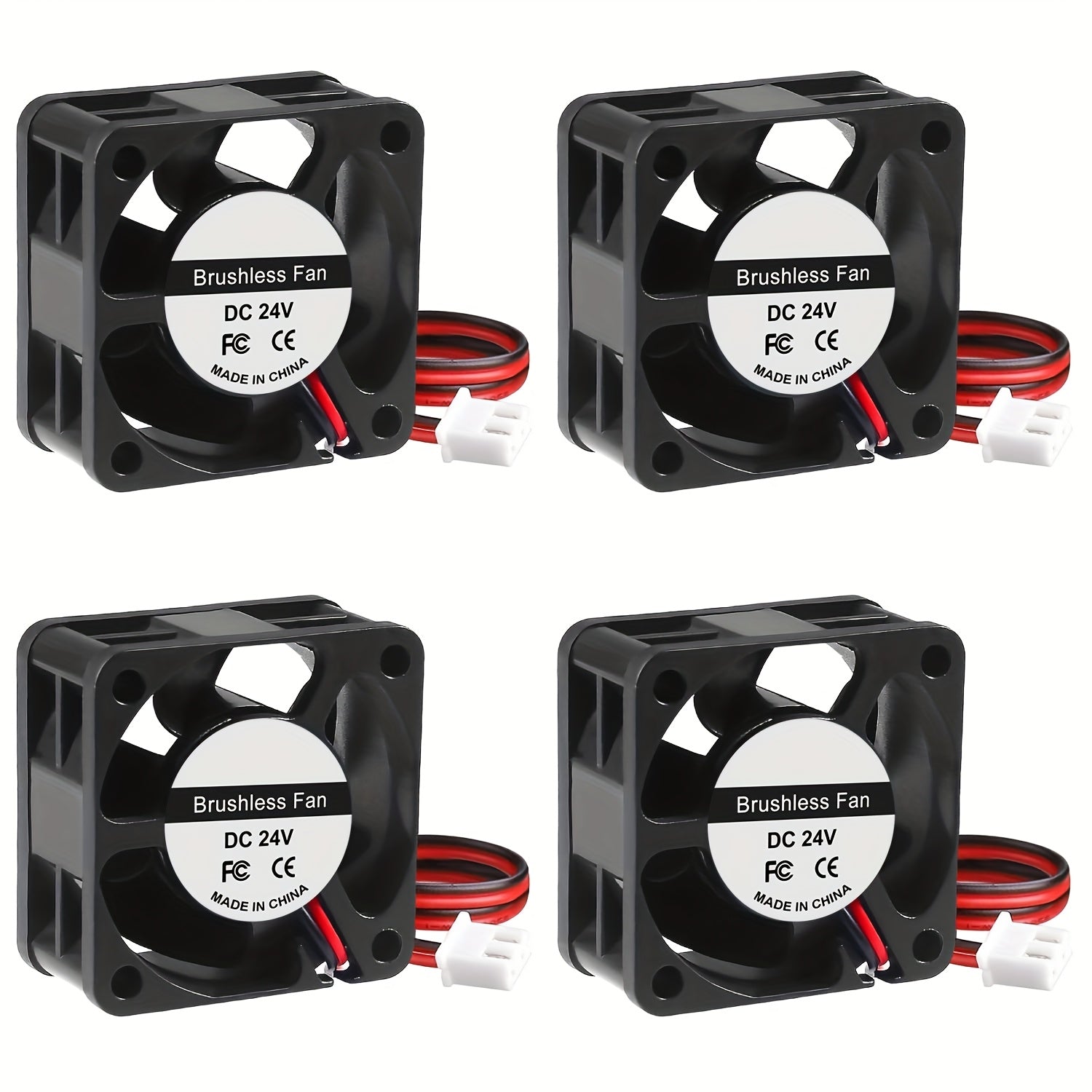 4Pcs 40mm Brushless Cooling Fan 40mm×40mm×20mm DC 12V 24V 2Pin 4020 Extruder Hot End Cooling Fan 3D Printer Accessories Parts