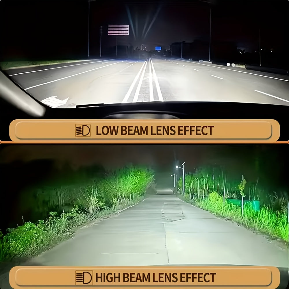 2-Pack Car LED Headlight Bulbs, 240W Power, 26600 Lumens Brightness, 6500K Color Temperature. Compatible with Models 9005, HB3, 9006, HB4, 9012, HIR2, H1, H4, H7, H18, H11, H9, H8-O107. Equipped with a Cooling Fan