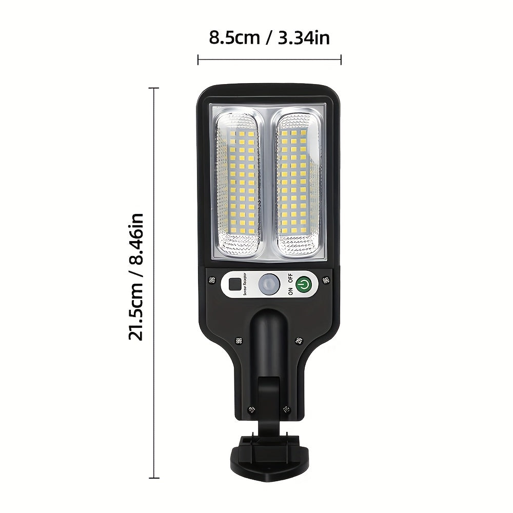 Wall-Mounted Outdoor Security Lighting - 1pc Smart Solar Pathway Light with 3 Light Modes, Motion Sensor & Remote Control - for Garden, Yard, Pathways, Solar Outdoor Security Camera, Durable Lighting System