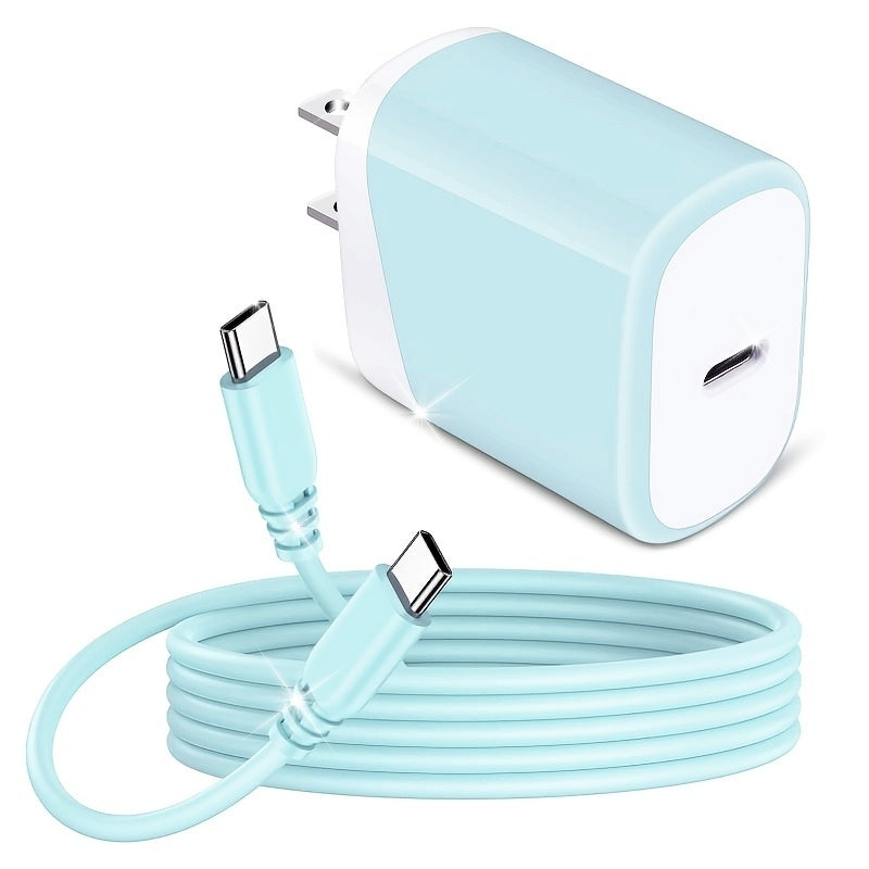 20W PD Fast Charger, USB C Box, Fast Wall Charger, 47.24inch USB C to USB C Cable, Lightweight Design, Fast Charging, Power Supply, 10-20W Output Power, 100V-240V Operating Voltage, with US Plug, for C Type Port Mobile Phones