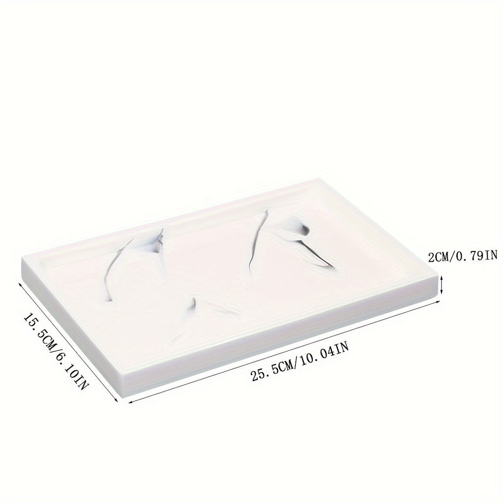 3-Piece Marble Grain Sandstone Finish Soap Dispenser & Toothbrush Holder Countertop Tray - Home Bathroom Apartment Decor Accessories, Soap Bottle Set