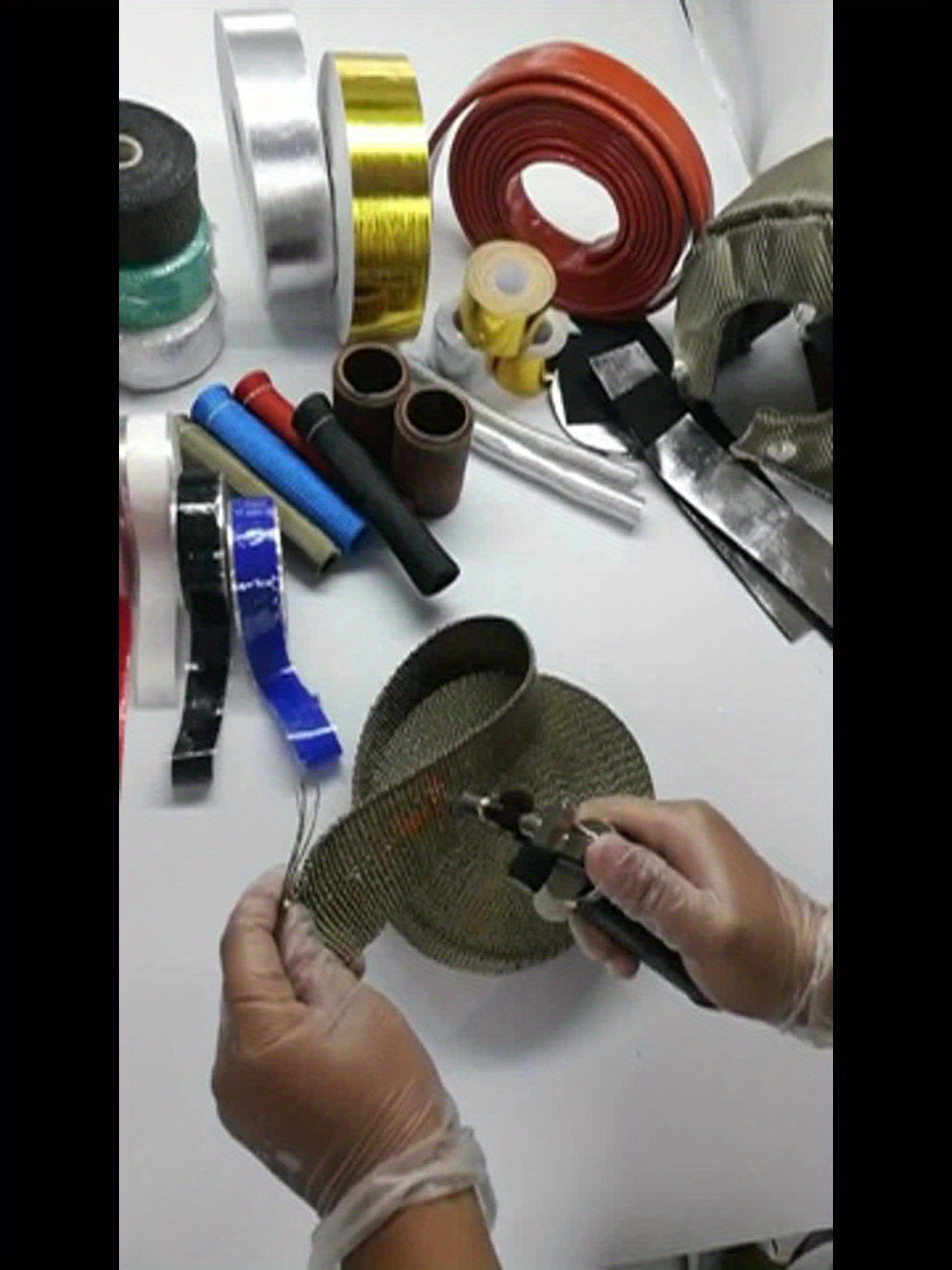 Self-Adhesive Basalt Fiber Cloth, High-Temperature Resistant Basalt Fiber Fireproof Cloth, High-Temperature Flame-Retardant Basalt Fiber Cloth, Exhaust Pipe Heat Insulation High-Temperature Basalt Fiber Cloth