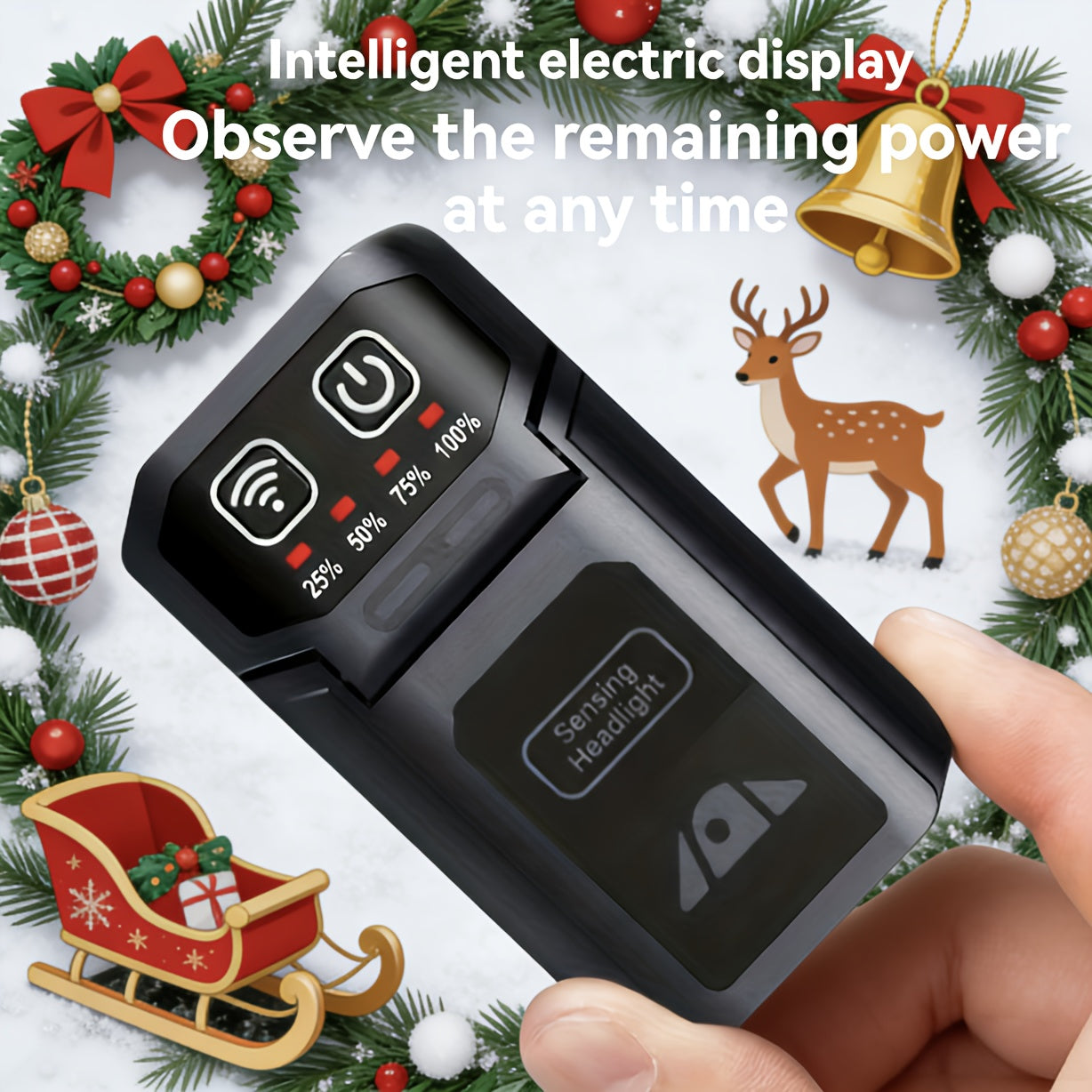 Holiday Hot-Selling Headlamp Work Light, Foldable & Detachable Flashlight, Rechargeable with Built-in Lithium Battery & Type-C Charging, Ideal for Night Running, Fishing, Emergency & Outdoor Lighting