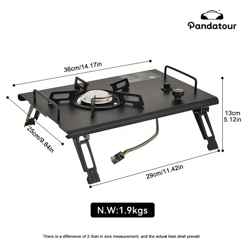Portable Windproof Stainless Steel Camping Gas Stove, Outdoor Cooker Travel Stove with Foldable Design, IGT Compatible Stove for Tabletop Use, Outdoor Stove, IGT Tabletop Gas Stove