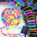 Outdoor fairy tube light, solar charging, 12 flashing modes, LED tube smart light strip, 300/200/100/50 high-brightness LED beads, suitable for decorating gardens, courtyards, engagements, parties, camping, trees, houses, Mother‘s Day