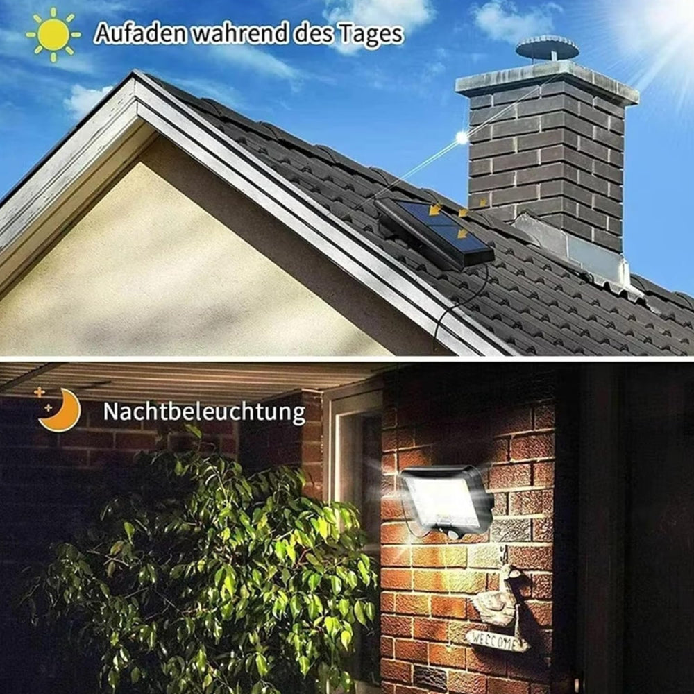 Motion Sensor Solar Courtyard Light, Commercial Street Lighting Outdoor 160 LED Solar Split Wall Light 3 Mode Motion Sensor Garden Street Light Area Lighting Solar Light Garden Villa Security Wall Light
