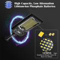 1 Solar Street Light, LED Solar Parking Lot Street Light (Dusk to Dawn), Commercial Area Lighting Solar Floodlight (Wide Angle Motion Sensor and Remote Control)
