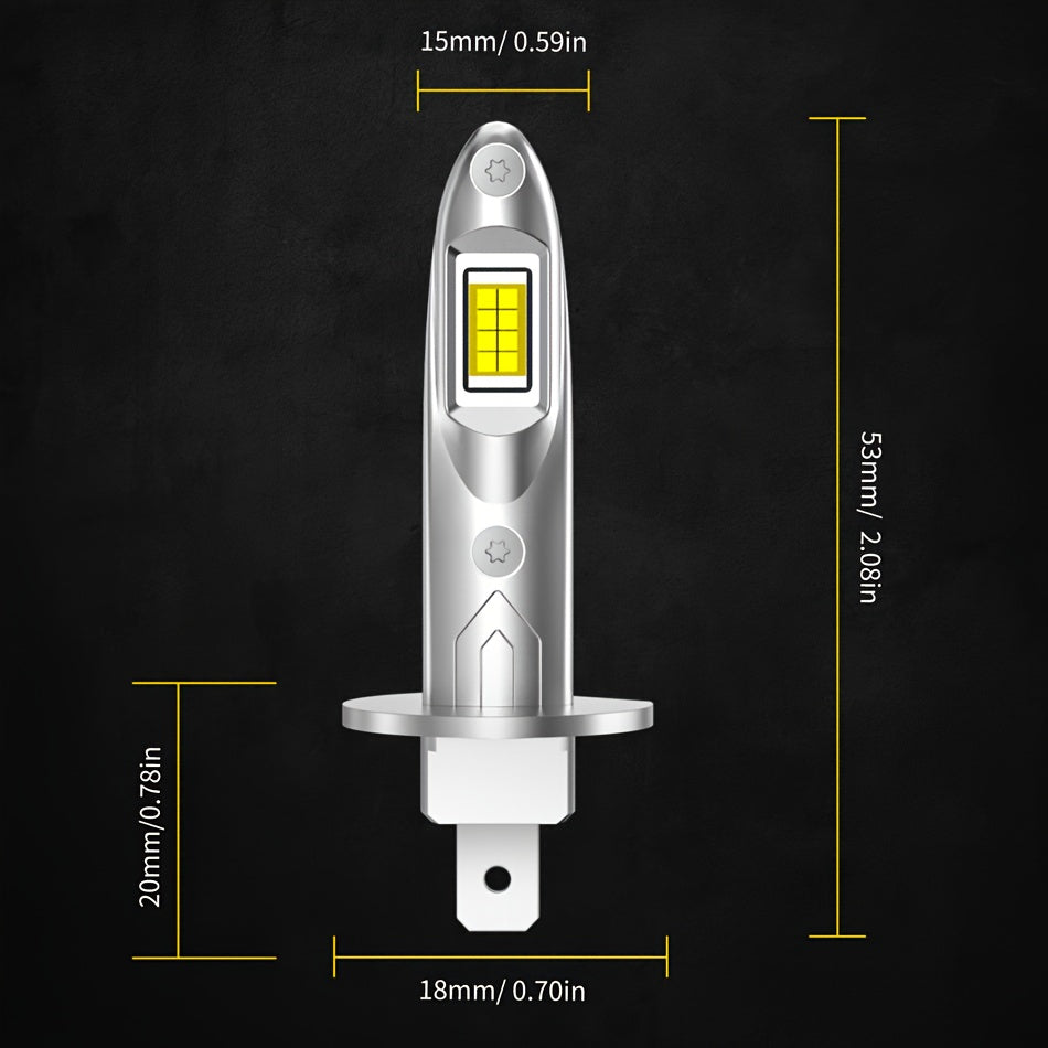 AILEO 2Pcs H1 LED Light High Quality 16000Lm 60W CSP Car Headlight 6500K White Daytime Running Car Light Mini Bulb Plug-and-Play