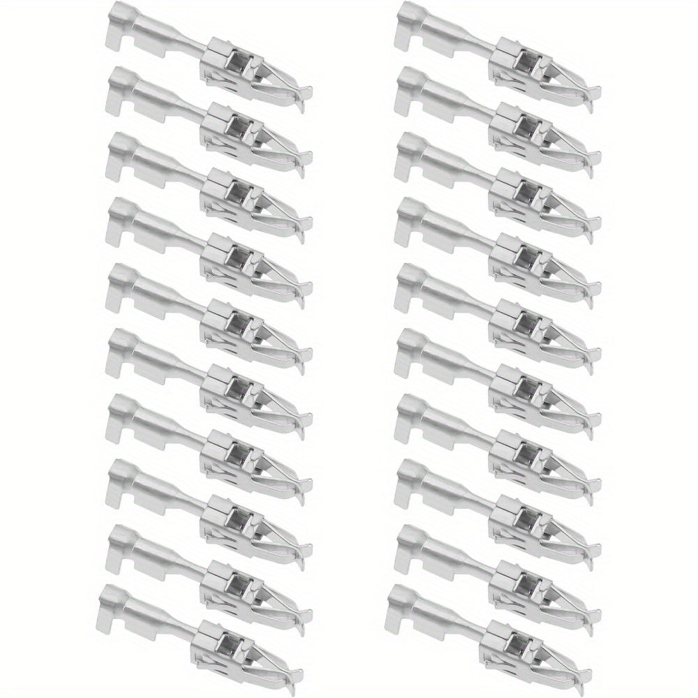 50-Piece Heavy-Duty Automotive Wiring Terminals – Compatible with VW, Audi, Golf, Jetta, Passat, TT, TTS – Stainless Steel Crimp Connectors, Replacement for VW/AUDI Part Numbers N903352.04, 927771, 972774 – For Professional & DIY