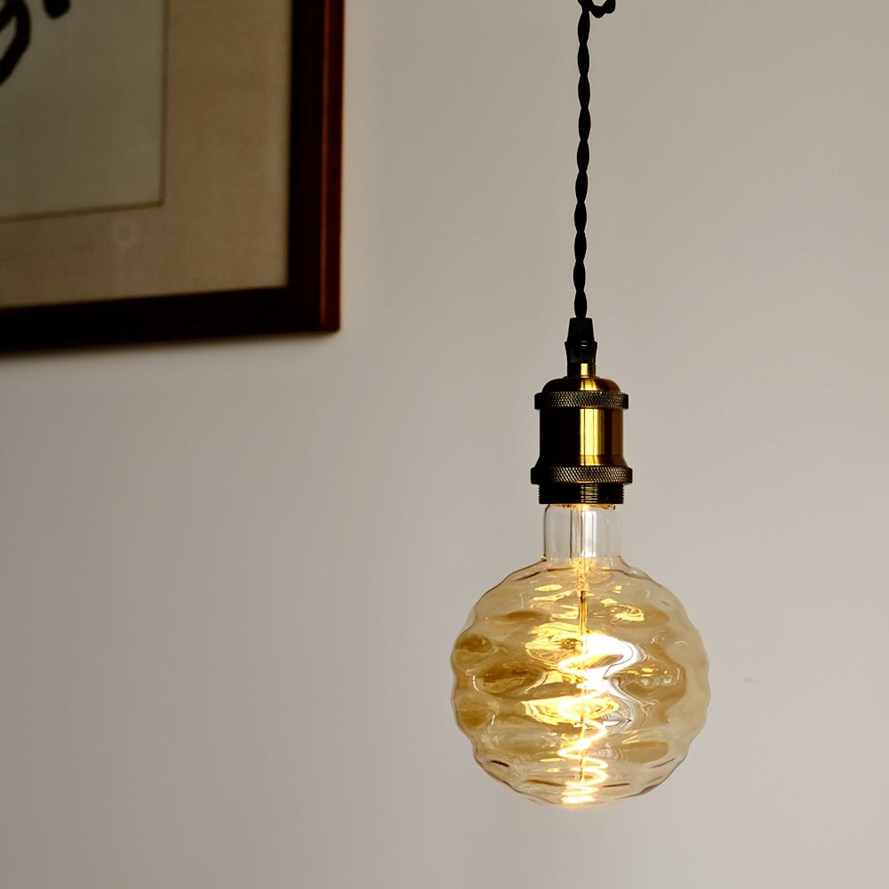 1PC, LED bulb special shape warm light LED bulb 120V 4W 2300K E26 dimmable amber glass gray glass suitable for home chandelier
