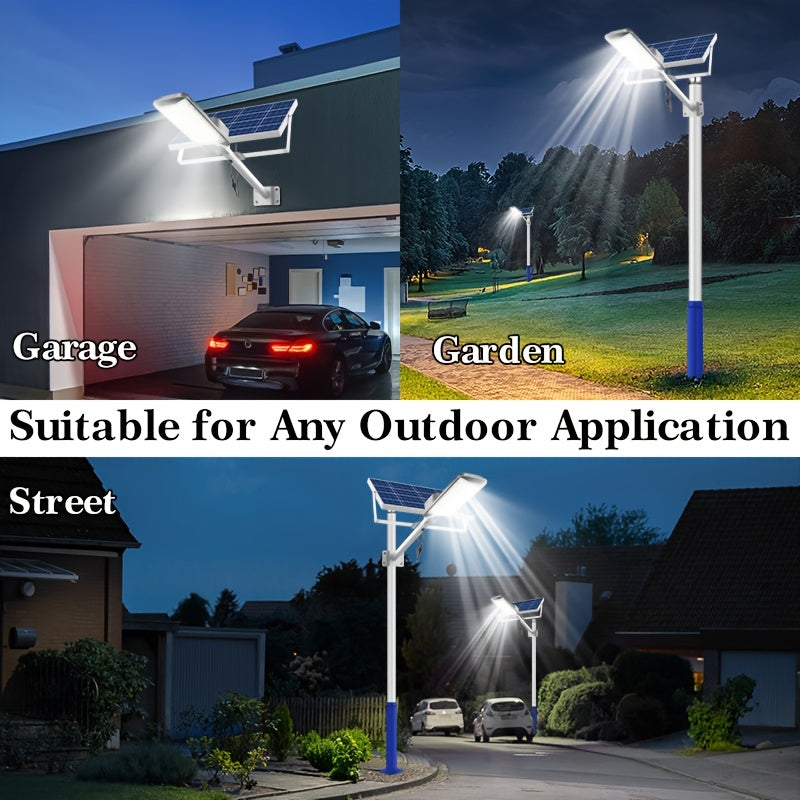New Super Bright Solar Street Light, 240° Wide Angle Illumination, with Remote Control, 6000mAh, IP65 Outdoor Waterproof Exterior Wall Light, Semi-Flush Wall Light, Perfect for Courtyard, Pathway, Garage, Garden, Porch, Patio, Road