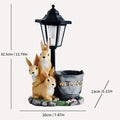 Easter Resin Rabbit Outdoor Statue Light, Creative Outdoor Solar Sculpture Light for Courtyard, Corridor Balcony Pathway Light, Indoor & Outdoor Home Decorative Ambient Night Light, Perfect Christmas or Thanksgiving Gift for Friends