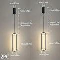2-Piece, Ceiling Iron Pendant Light, Includes LED Warm Light and White Light, Acrylic Flicker-Free, Suitable for Dining Room, Living Room, Bedroom, Bar and Other Places
