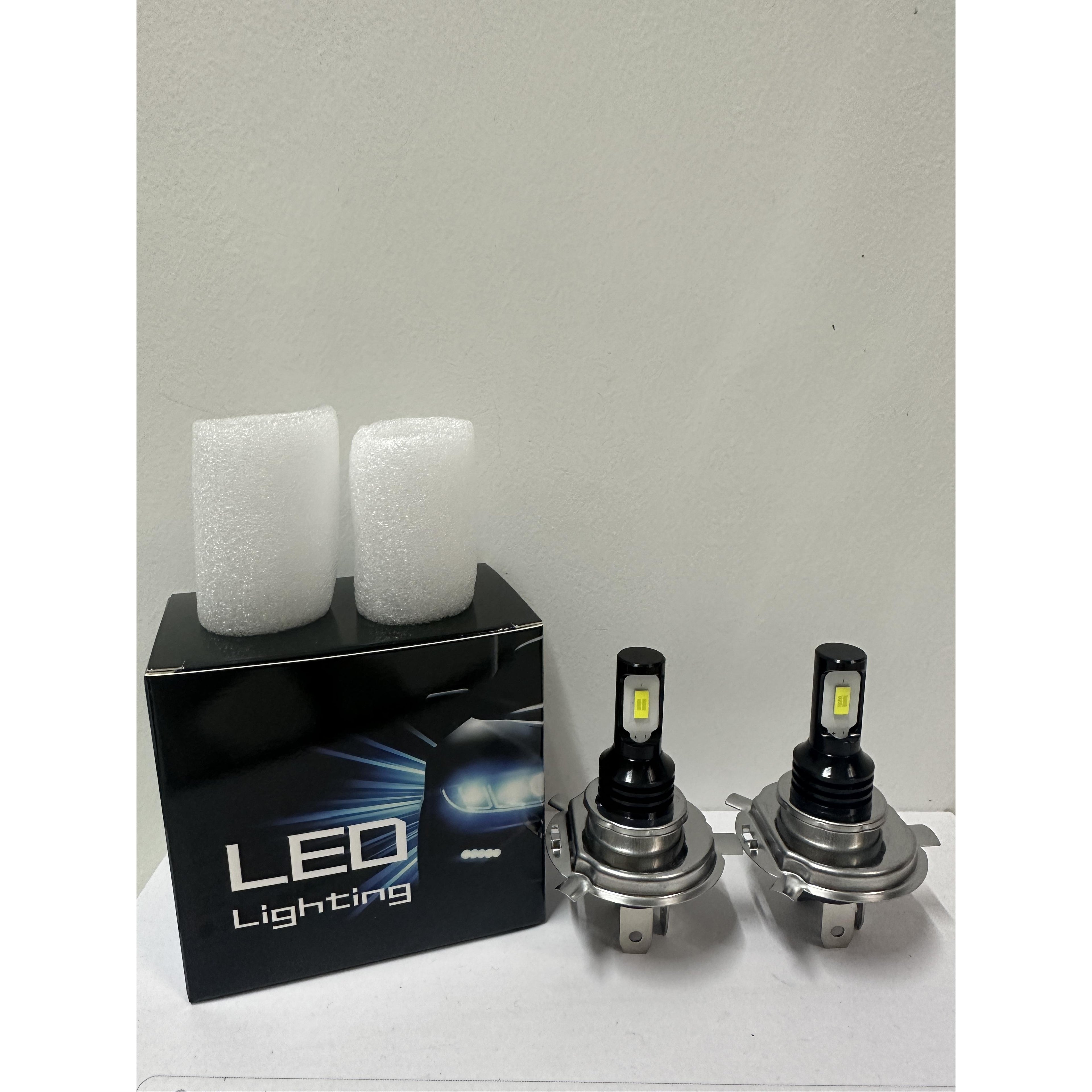 2pcs 9003/H4/HB2 Mini LED Car Headlight/Fog Light/Driving Light, 80W, 6000K, Super Bright Focused 3570 Chip, Lifespan Up to 50,000 Hours, No Battery, Plug-and-Play
