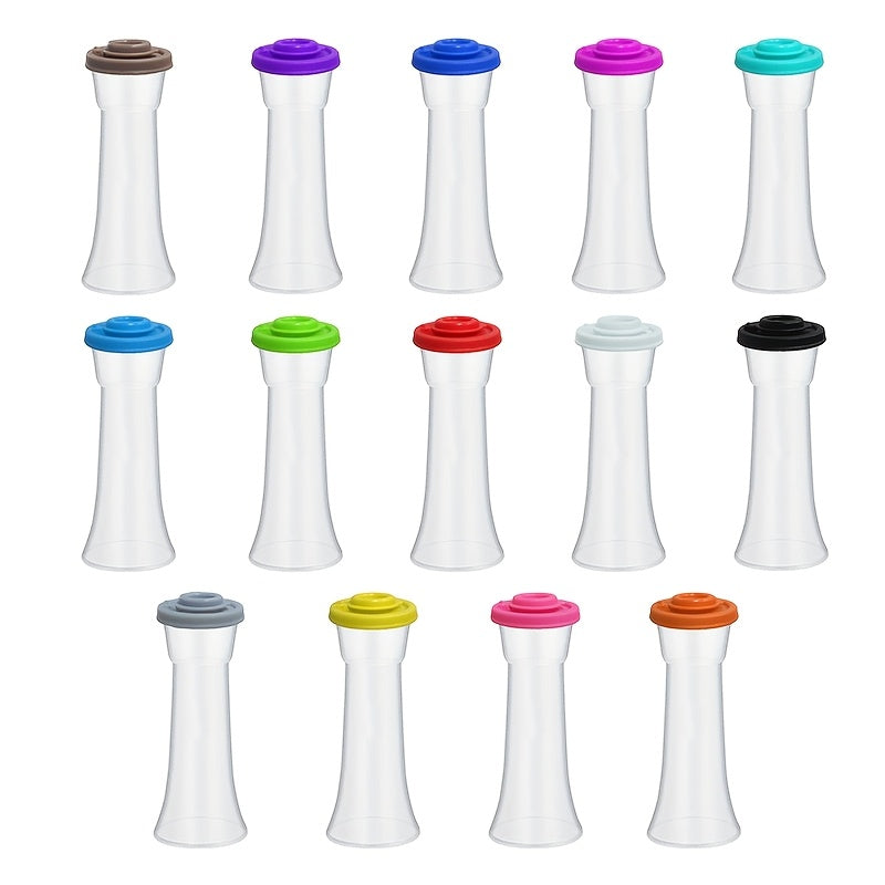 2 Extra-Large Salt & Pepper Shakers, Moisture-Proof Salt Collector – Perfect for Camping, Picnic, Outdoor Kitchen, Lunch Box, Travel – Clear Spice Jars with Red Lids – Plastic Airtight Spice Dispensers, BBQ Seasoning Shakers, Powder Dispensers