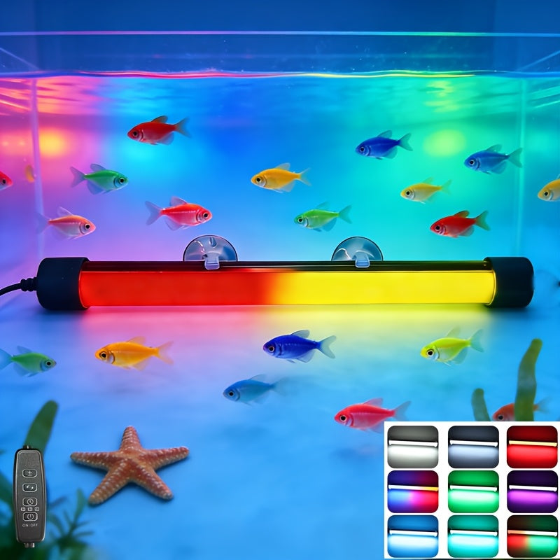 Aquarium light, fish tank light, lighting equipment, multi-functional, suitable for fish growth, multiple lighting modes, suitable for wall mounting on small and medium-sized indoor aquariums, indoor lighting tube, waterproof