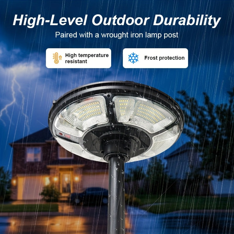 1PCS 370LED Solar Courtyard Light Set, Portable Camping Light with Water Tank, Light Pole, Courtyard Light Head, 78-Inch Tall Pole, Remote Control Path Light, Long-Lasting Dusk-to-Dawn Outdoor Light, Motion Sensor Integrated Street Light