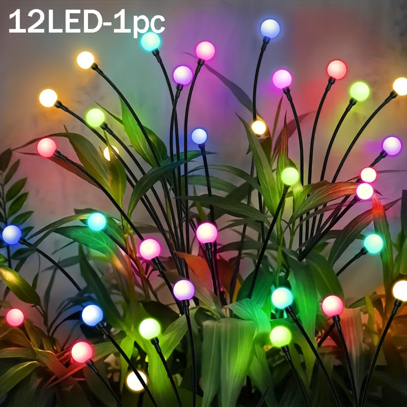 FACHOI 8/12 LED Solar Firefly Light, Outdoor Solar Lighting Fixture, Perfect for Garden Paths, Parks, Restaurant Decoration, Commercial Lighting, 8 Adjustable Modes, Halloween Decoration, Christmas Decoration