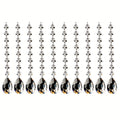 1ft angel tear pendant - 50mm - clear - 10P + octagonal beads - 14mm - clear - 13P